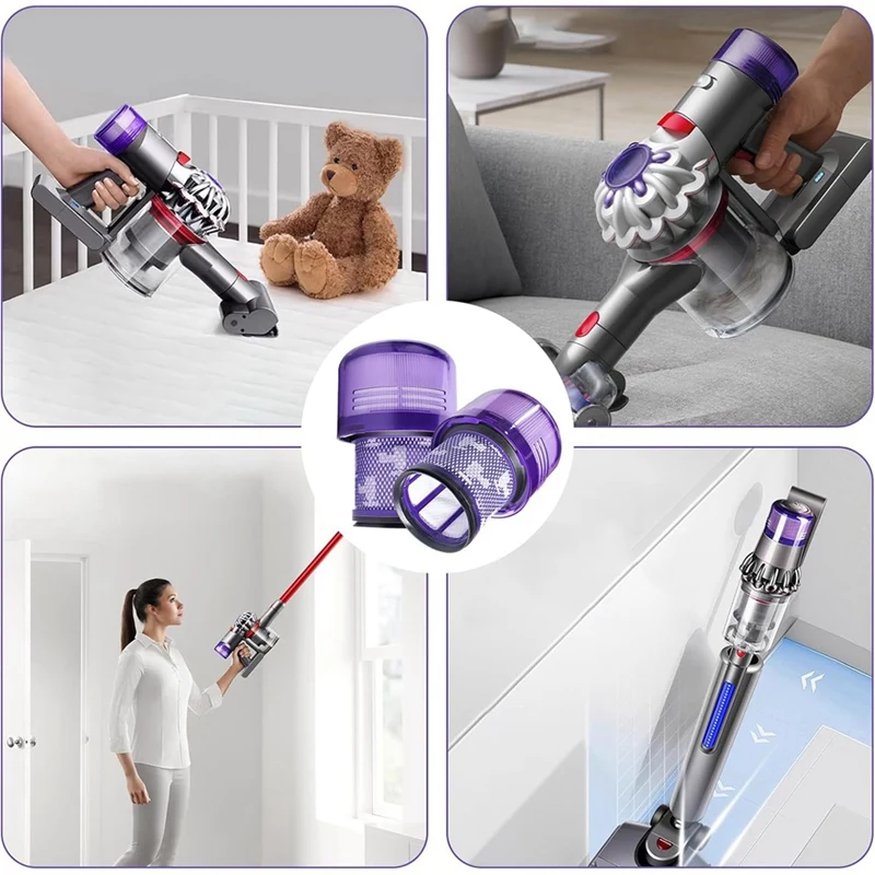Contenedor de polvo con piezas de repuesto de filtro para Dyson V11 V15 SV14 SV15 SV22 accesorios para aspiradoras cubo de basura