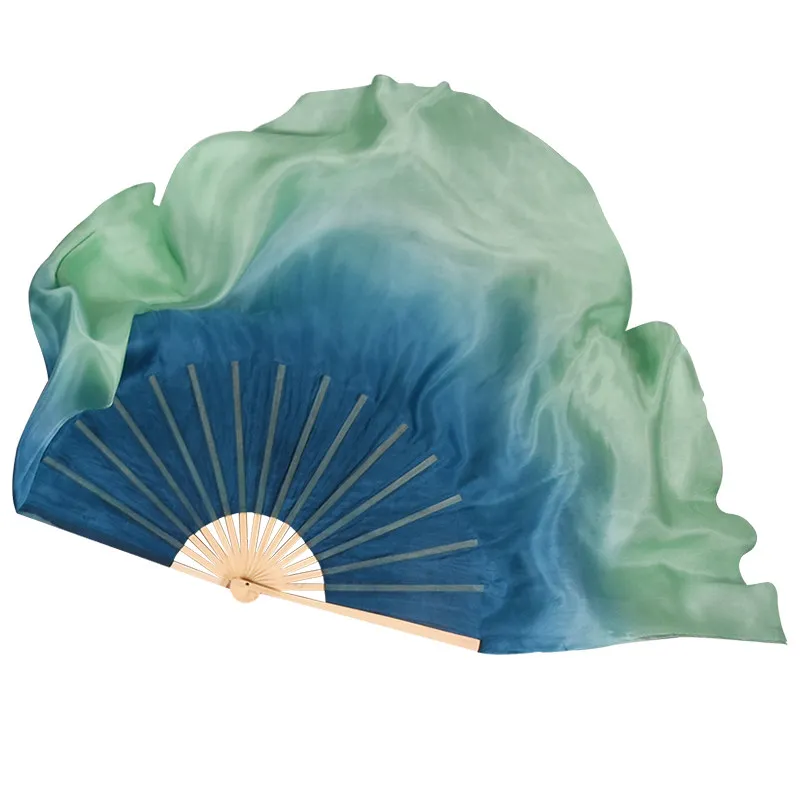 

Real Silk and Silk-imitation Dance Fan Double-sided Extended Classical Dance Fan for Yangge Dance Stage Performance Props Fan
