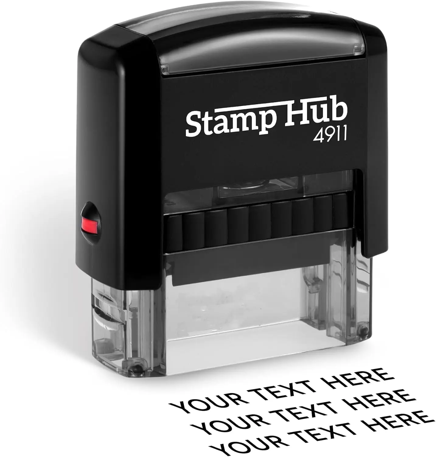 

Custom Self-Inking Stamp, Up to 3 Lines, Return Address, Office Name, Easy Change Ink, Multiple Colors, Small
