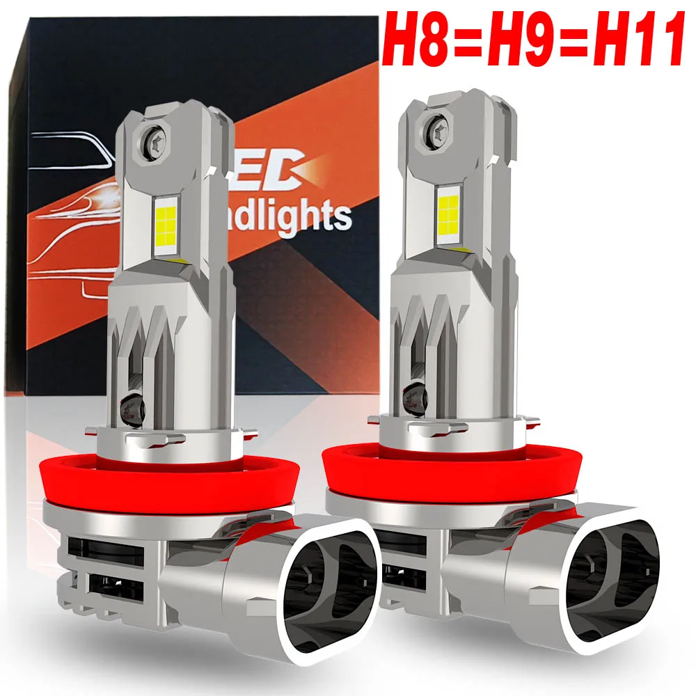 

2 шт. светодиодные лампы для автомобильных фар H8 H11 H9 H16 JP 12 В белый турбодиод противотуманные фары Moto Canbus без ошибок высокой мощности без адаптера