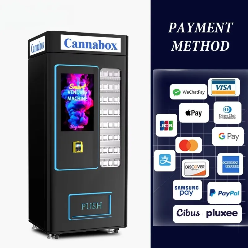 Customized Nightclubs and Bar Vending Machine High Capacity for Nicotine Cigarettes with Card Reader ID Scanner Age Verification