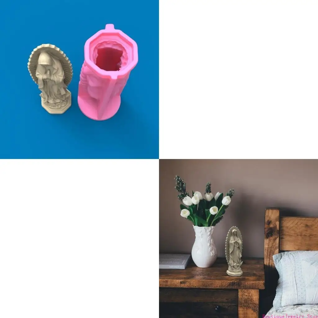 E1PE Silicone Mold for Virgin Mary Making Sculpture Craft Resin Mold