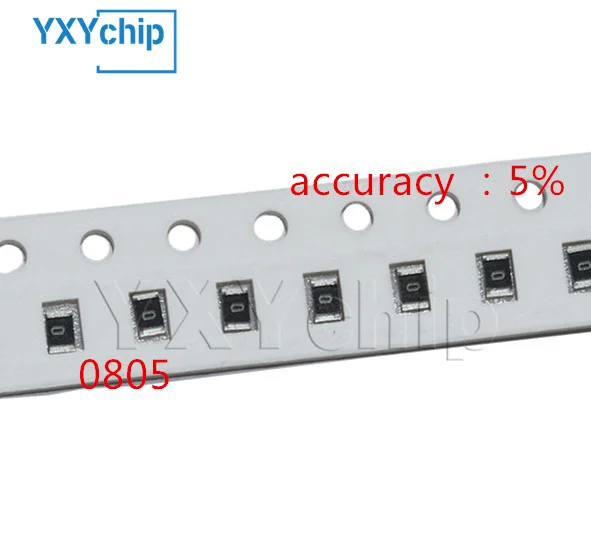 

100PCS 0805 SMD resistor accuracy 5% 1R10R100R2K2K22K47K100K330K680K1M Ω 0.01R 0.02R 0.047R 0.1R 0.22R 0.47R 0.82R