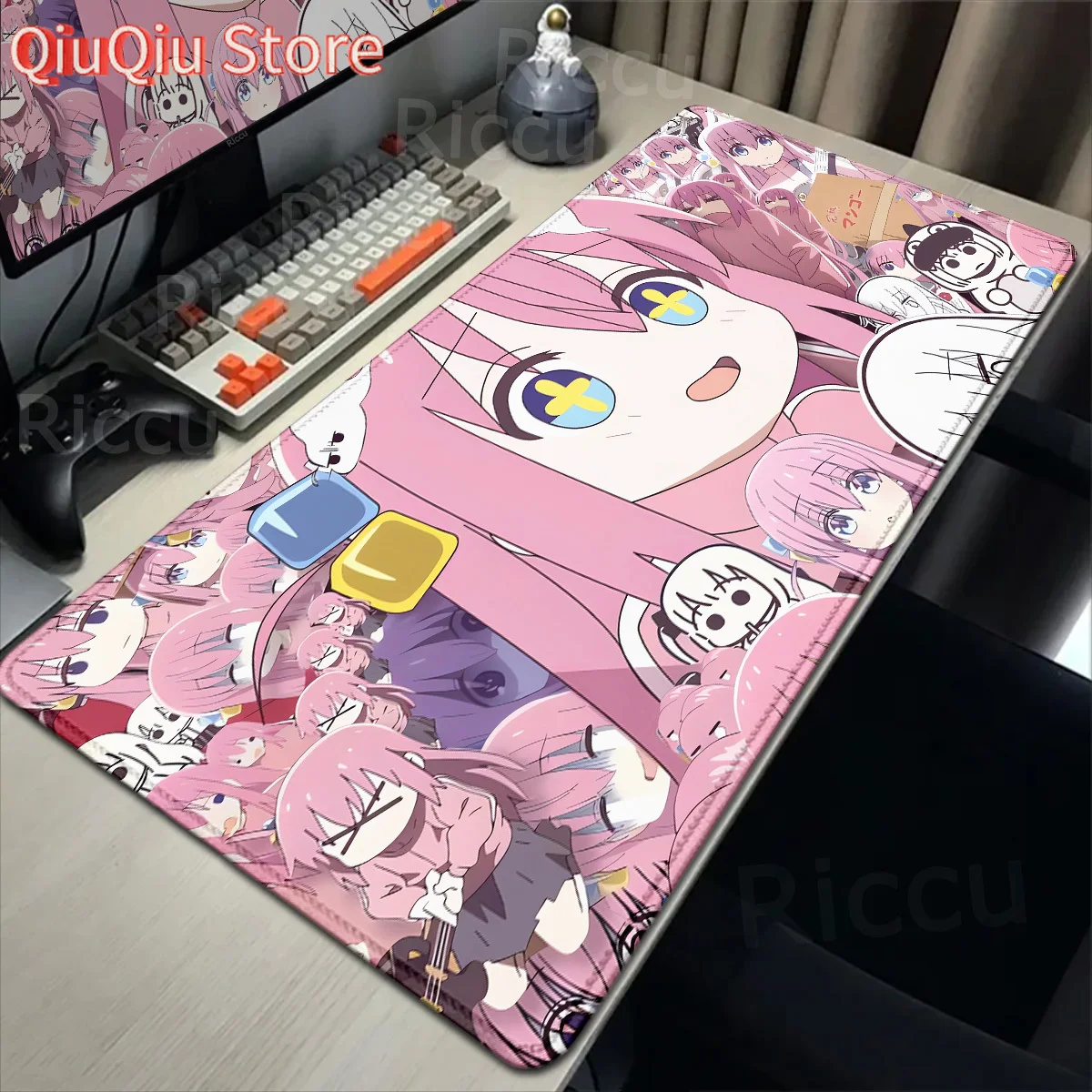 Podkładka pod mysz Anime HD Print Bocchi The Rock Duża podkładka gamingowa Gumowa podkładka pod mysz…