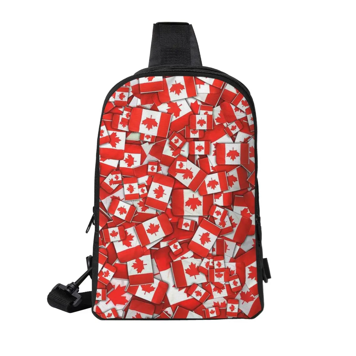 

Canada Flag Pattern Chest Bag Men Sling Crossbody Backpack Chest Bag Traveling Hiking Daypack Shoulder Bag