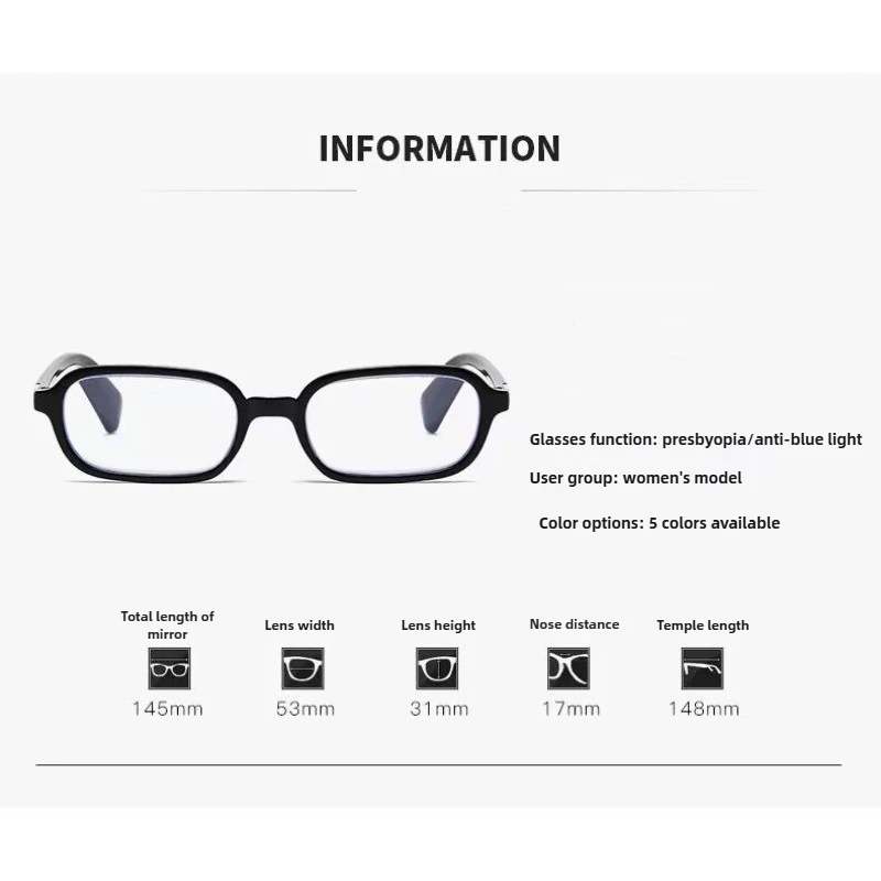 プリント老眼メガネ 中高年男性と女性のための高精細超軽量抗ブルーライトメガネ