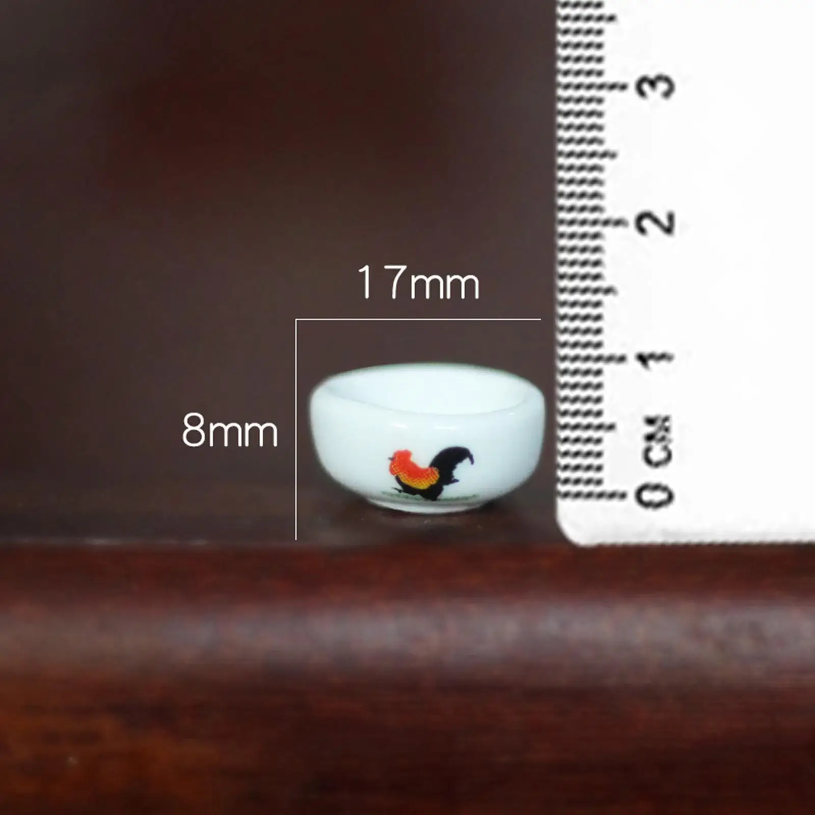 

Mini Ceramic Bowls Decorations DIY Accessory Micro Landscape Props Sturdy Retro Simulation for 1/6 1/12 Scale Dollhouses Dolls