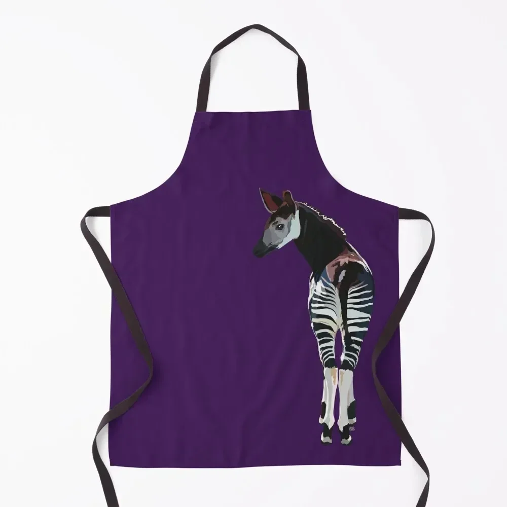 

Okapi (Okapia johnstoni) Apron professional hairdresser Women's Kitchen Cooking Clothes kitchen and home Apron