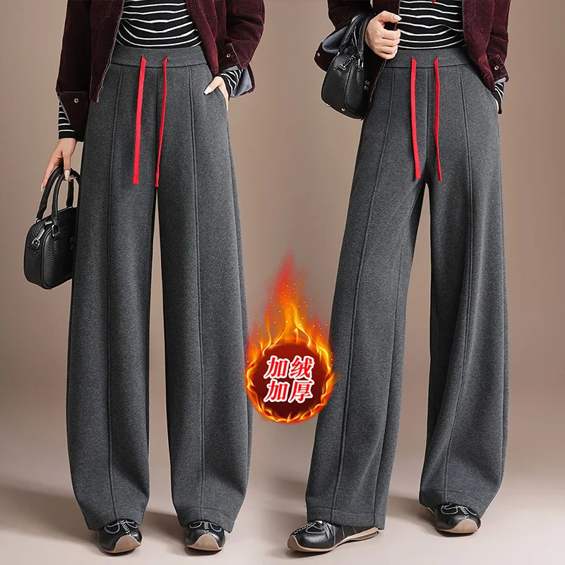 التنقل السراويل Scimitar الدافئة مبطنة بالصوف السراويل عارضة عالية الخصر