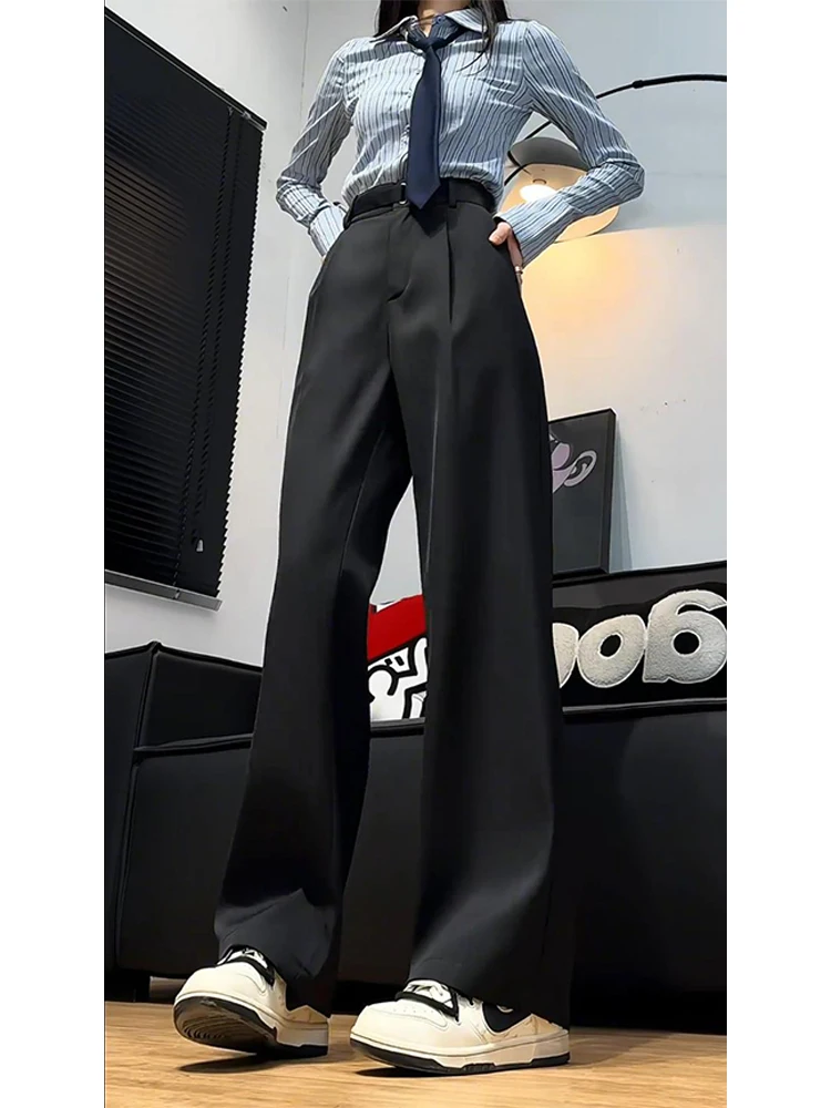 

Cleanfit Bla Bell Bot Casual Pants Men's Belted Straight Leg Leisure Trousers Anti-Wrinkle Slim Fit Faionable Summer