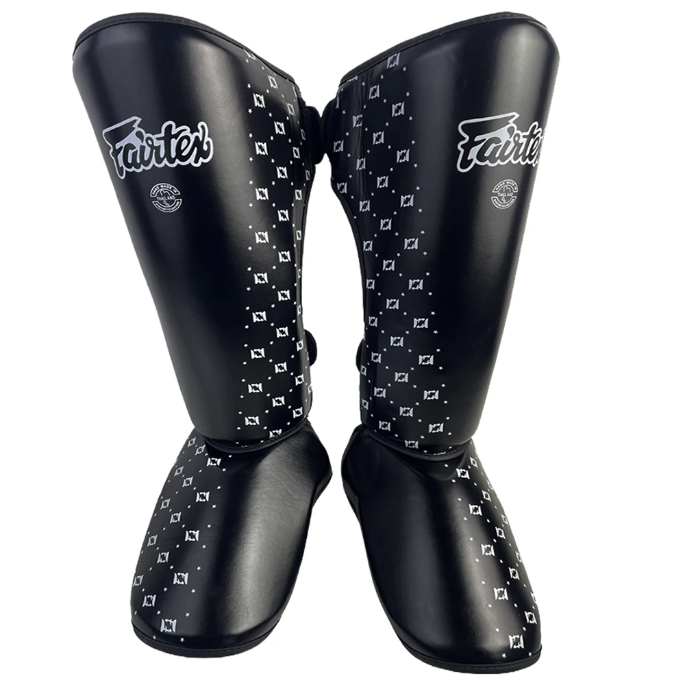 High Quality Black Professional Kids Boxing Training Shin Guard Adults Kickboxing Sanda Boxing Leggings Ankle Protection for M