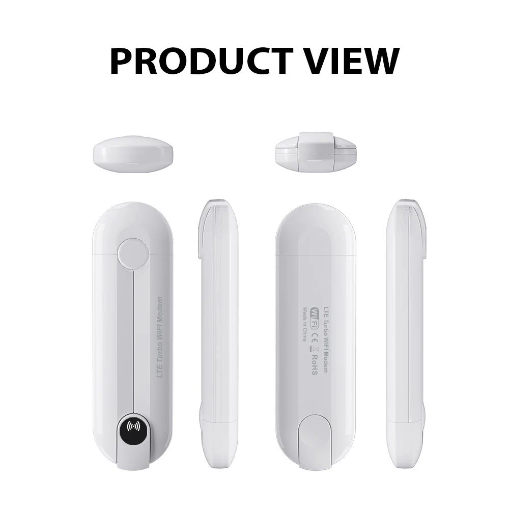 TIANJIE UF911 USB Modem With 4G LTE Wi-Fi Hotspot,Featuring High-Gain Dual Antenna Supporting 150Mbps Speeds,Micro SIM Card Slot