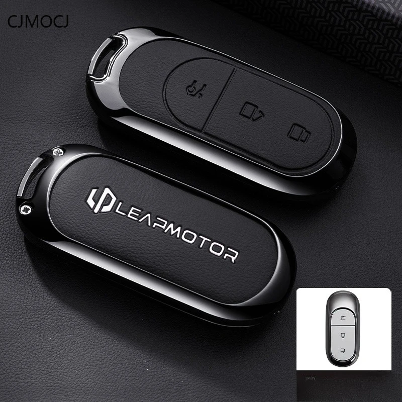 Premium Zinc Alloy Key Cover Case for Leapmotor B10 / B01 / C01 / C10 / C11 / C16 (2025) - Protective Key Fob Shell Keychain
