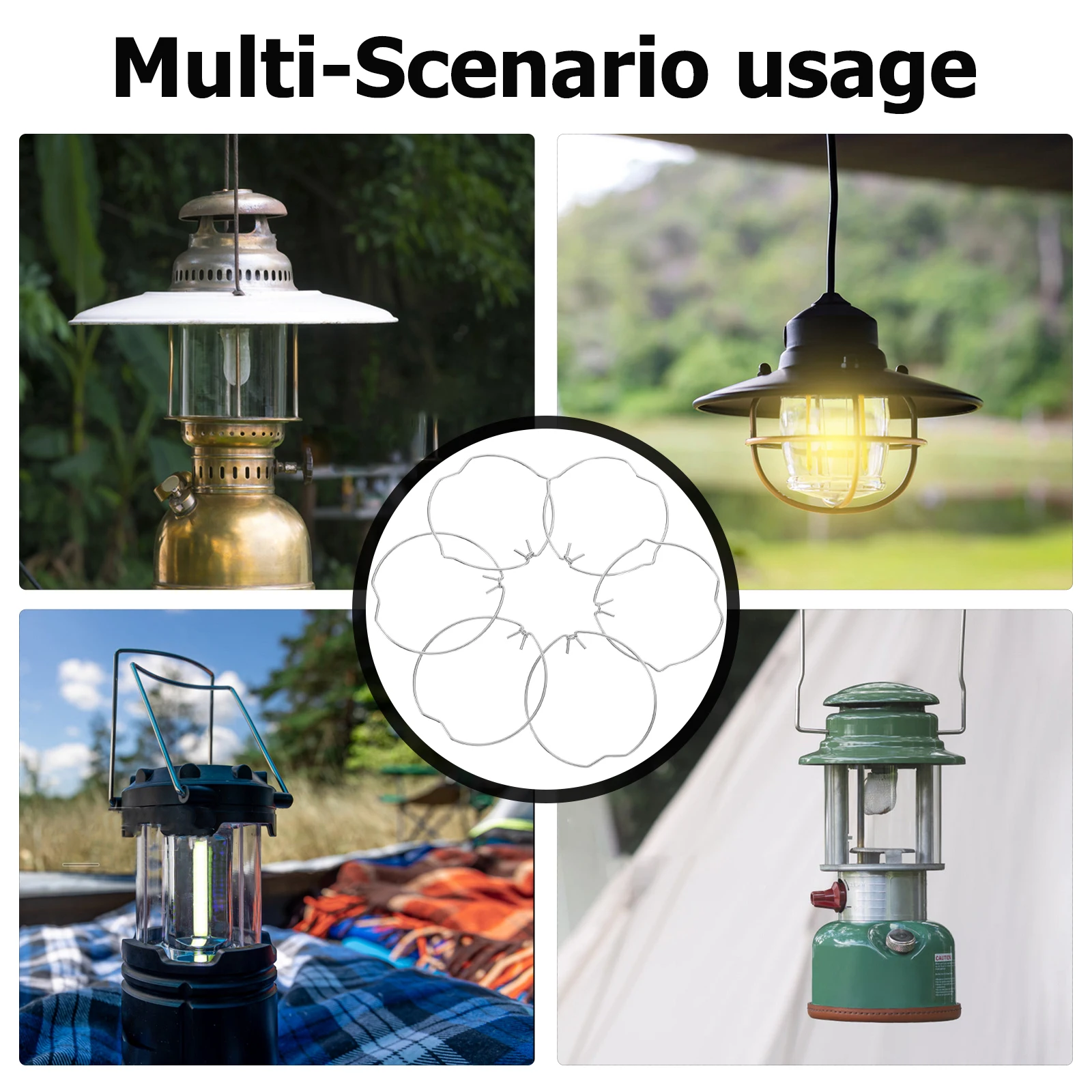 

6Pcs Spring Retaining Clips Adjustable Spotlight Lamp Clamp Rings Replacement Downlight Fixture Accessories Spring Clip