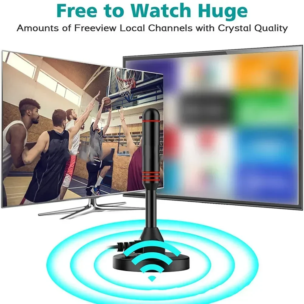 Heldere digitale ontvangst Digitale tv-antenne Gebruik binnenshuis Hoogwaardig ABS-materiaal Draagbare HD TV-antenne Sterk en stabiel signaal