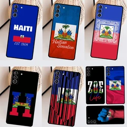 Vintage Haiti Haitian Flag Case For Samsung Galaxy S22 S23 Ultra Note 20 Note 10 Plus S9 S10 S20 S21 S23 FE Back Cover
