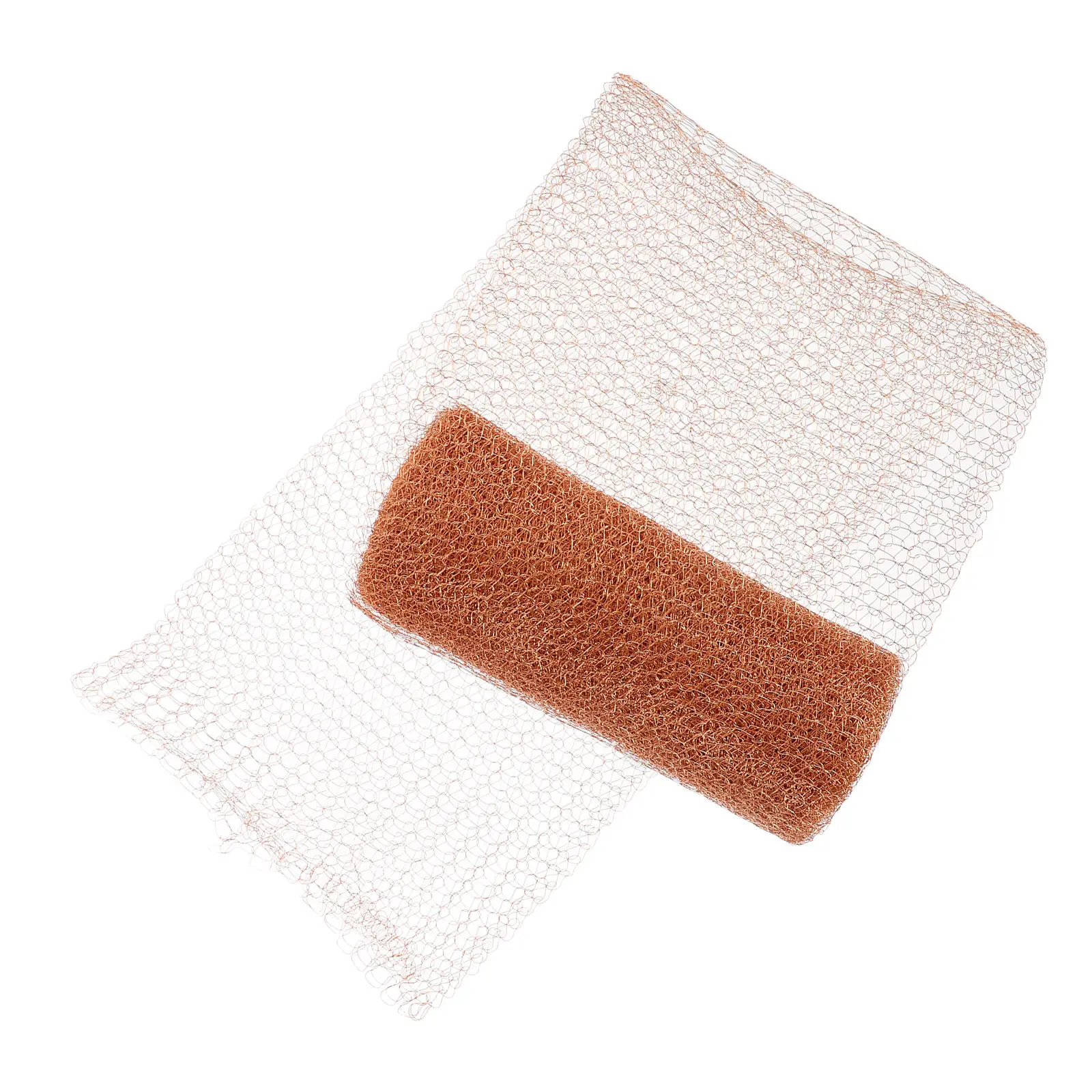 1 Rolo de Tela de Malha de Cobre para Destilação, Material de Tela de Malha de Fio de Cobre Tricotado para Peças de Ferramentas Industriais e Laboratoriais