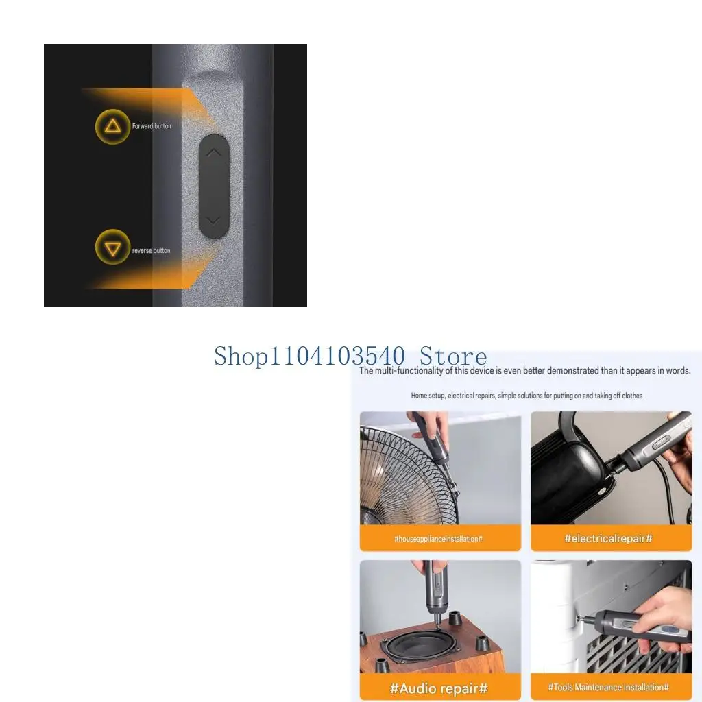 02DC Alloy Cordless Screwdriver With Multiple Bits Included For Various Applications