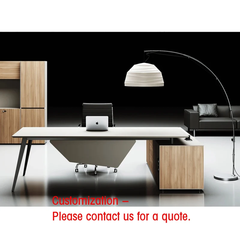 

custom.Explore Workspace ZS Роскошный современный офисный стол для руководителя, глянцевый дизайн из МДФ с отделкой под дерево, с выдвижным ящиком, гарантия 5 лет