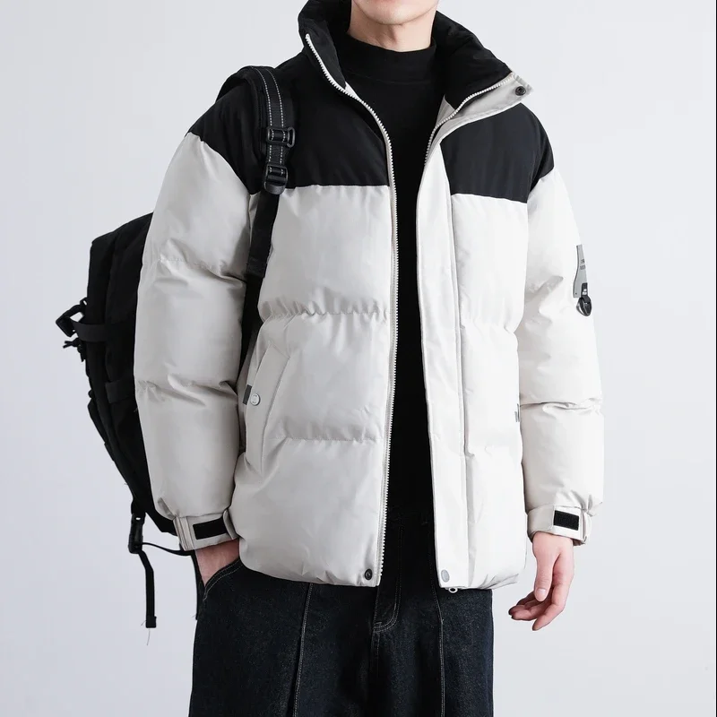 

Мужская повседневная уличная куртка-парка: новинка, ветрозащитная рабочая куртка, теплая хлопковая куртка свободного кроя на молнии с капюшоном