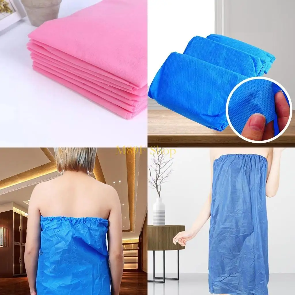 

M89F 10pcs Одноразовая юбка для ванны не теновая спа-полотенце сауна