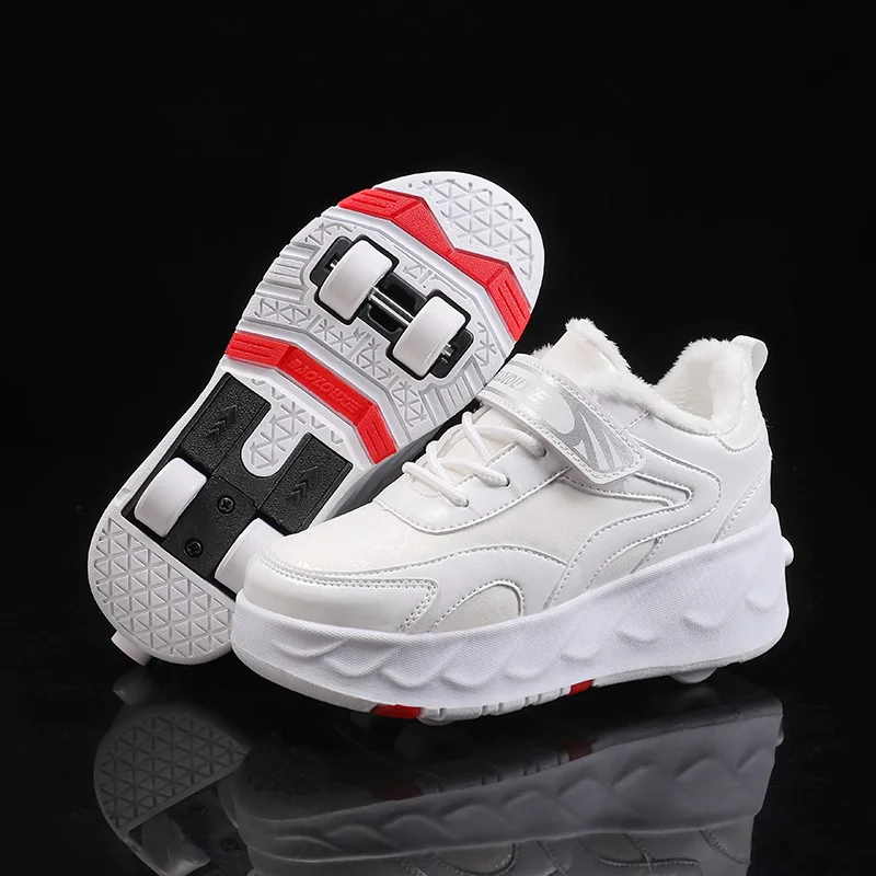 EUR 29-43 NEW Children Junior Roller Skate Shoes Kids Sneakers With four 2022 Boys Girls Wheels Shoes Adult Casual boys Shoes
