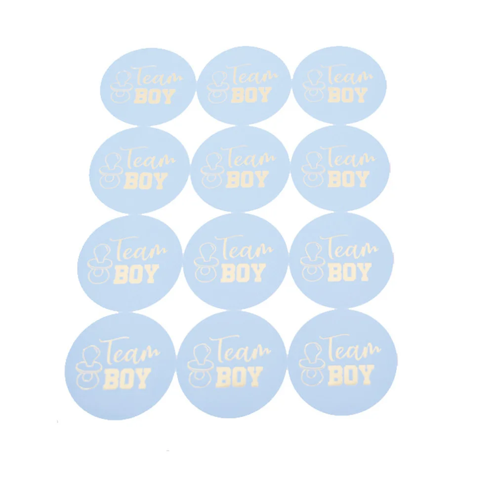 

72Pcs Gender Reveal Stickers Self-Adhesive Team Boy Girl Party Supplies Food Bag Gift Box Stickers Team Boy Girl Sticker