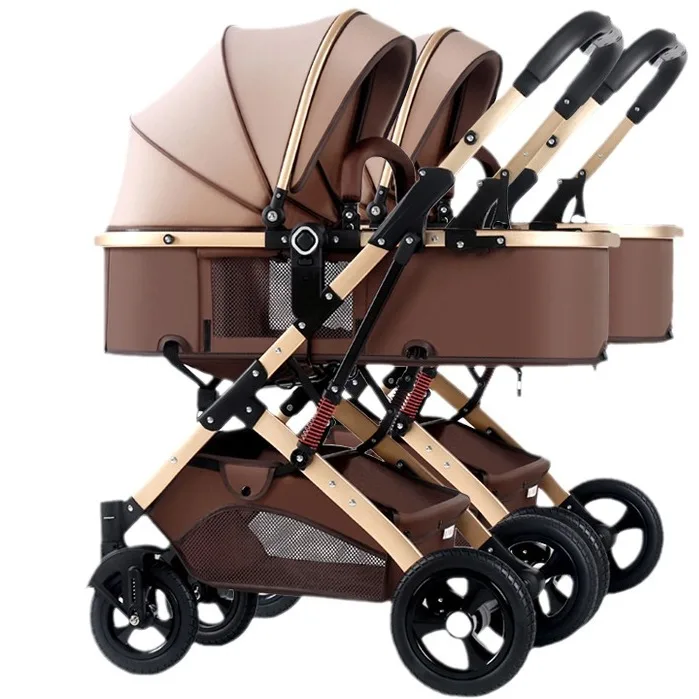 Twin strollers can sit and lie down and split newborn toddlers, dragon and phoenix tires, multi-functional landscape strollers