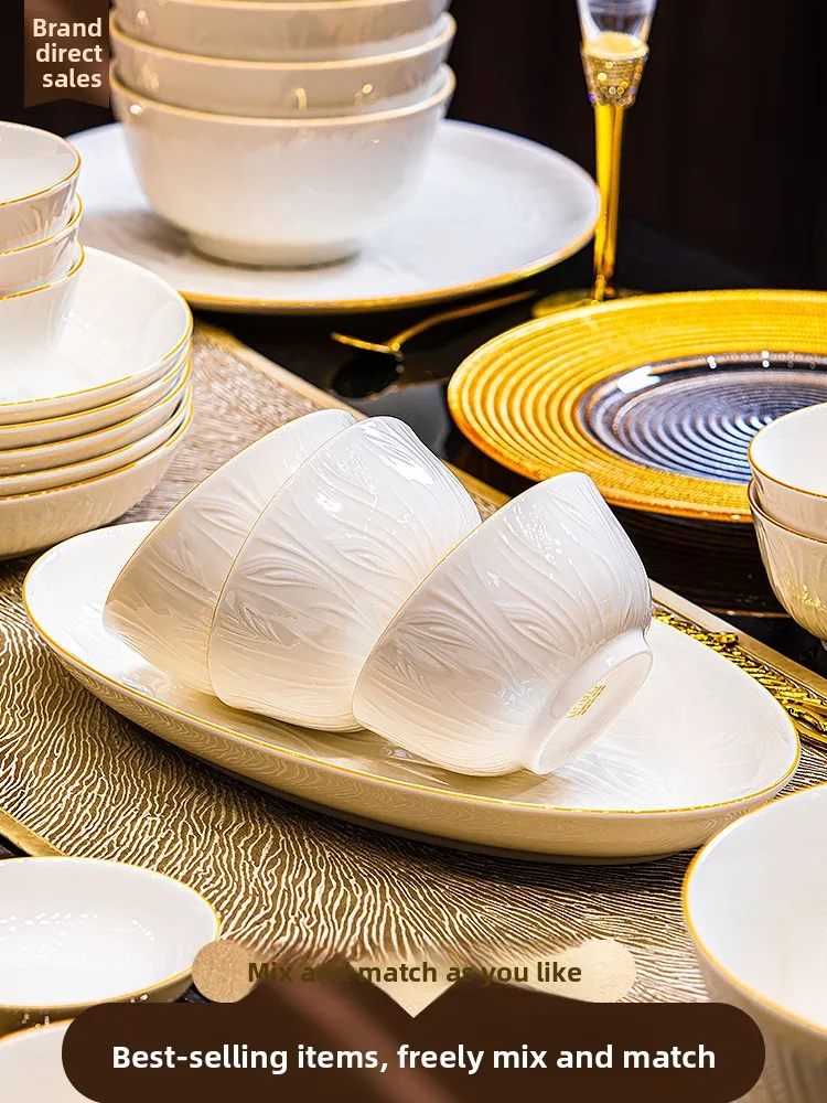 

Simple Cercs Cereal Bowl Set Underglaze Color Dinnerware Set Home Use 2026 New Free Combination DIY Feng Single Item