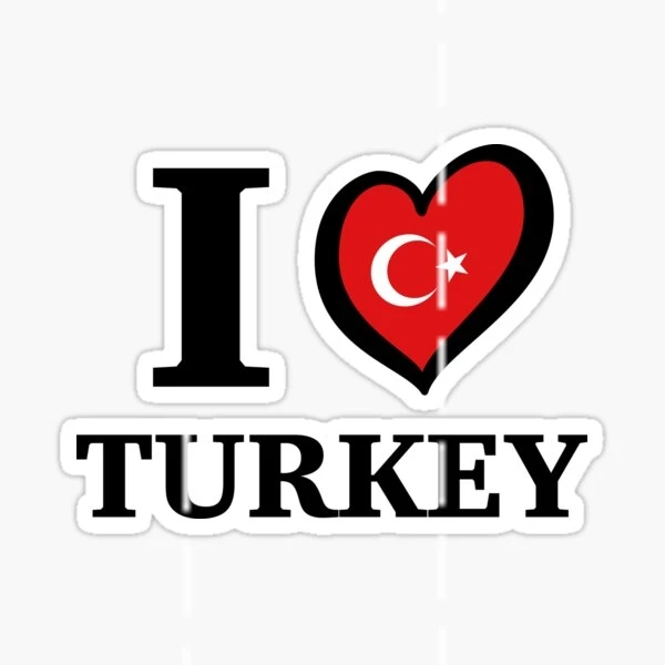 

Auto Modified Paste Quality Thick 16cm I love Turkey Paste Sticker Car Glass MD6