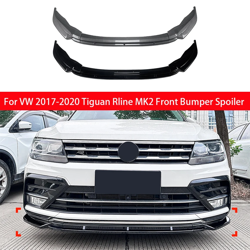

For VW Tiguan Rline MK2 Car Front Bumper Lip Splitter Diffuser Lip Body Kit Car Spoiler Bumper Accessories 2017 2018 2019 2020
