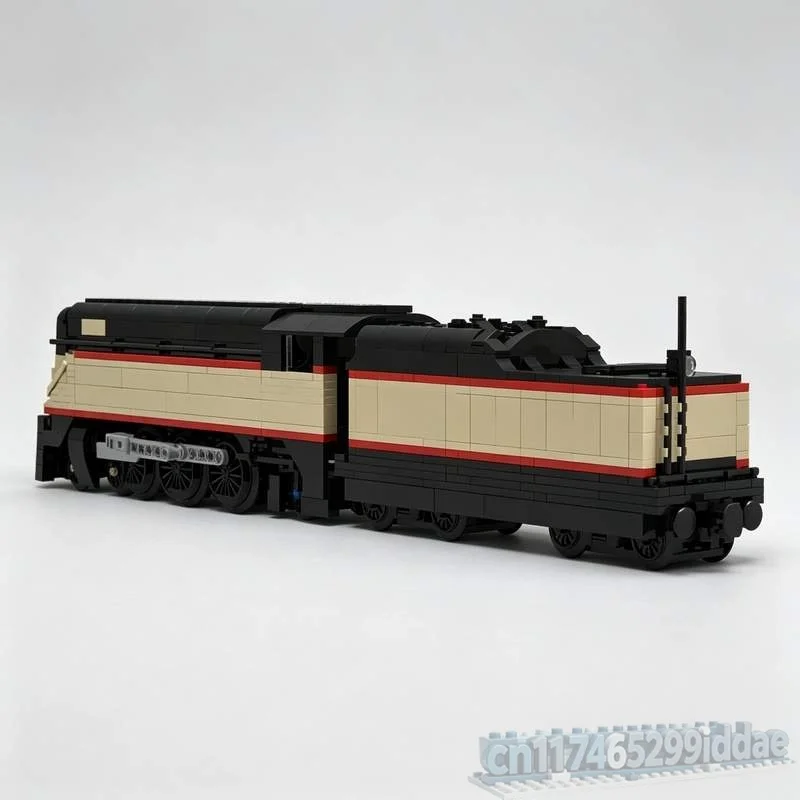1078PCS Chicago Eastern Illinois Streamlined Pacific Locomotive Train Model MOC Custom Puzzle Building Blocks Railway DIY Gift