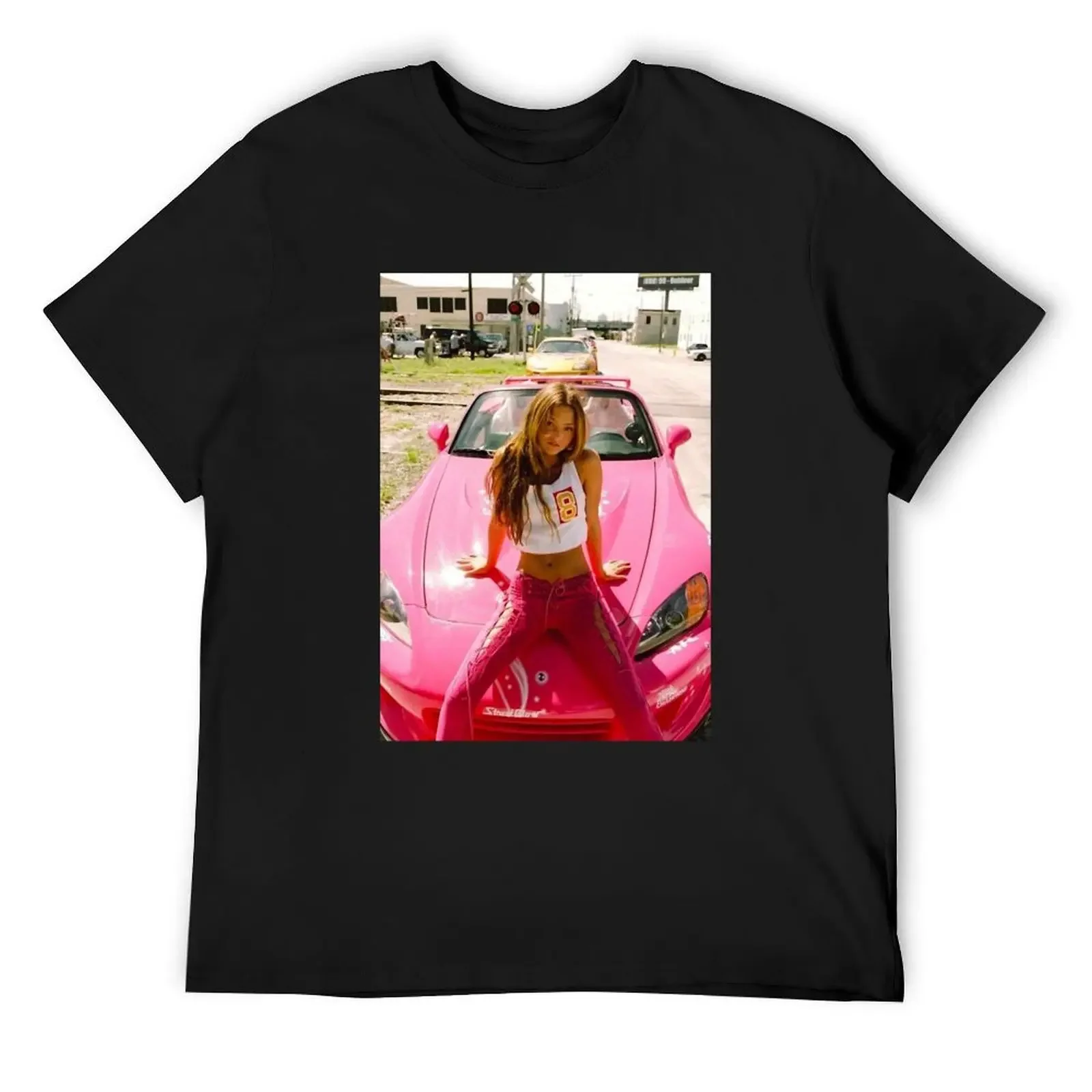 DEVON AOKI PINK RACE CAR POSTER T-Shirt animal prinfor boys custom t shirt man t shirt clothing for men