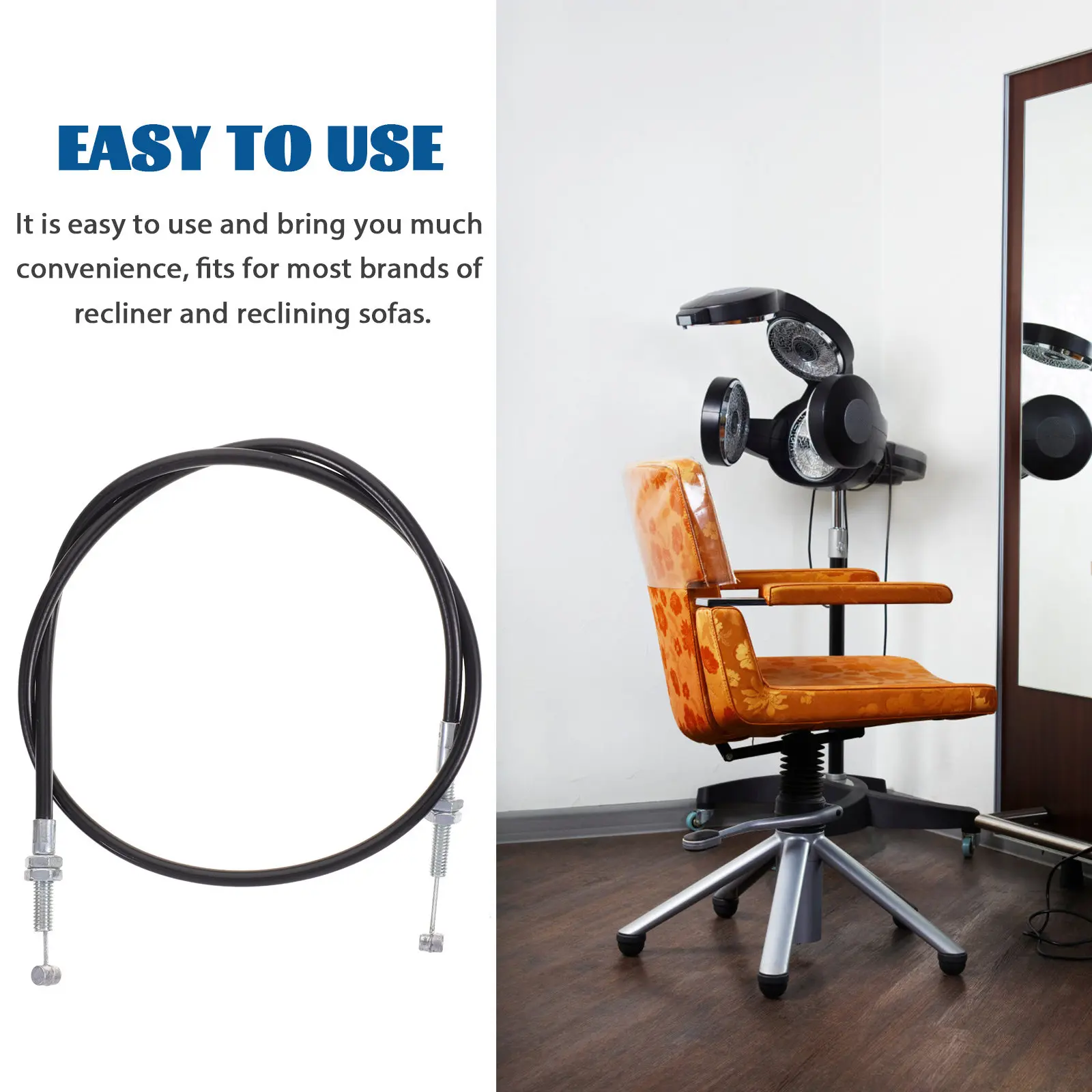 Professional Recliner Cable Replacement for Hair Salon Equipment Fits Most Hydraulic Salon Chairs Recliner Lever Handle