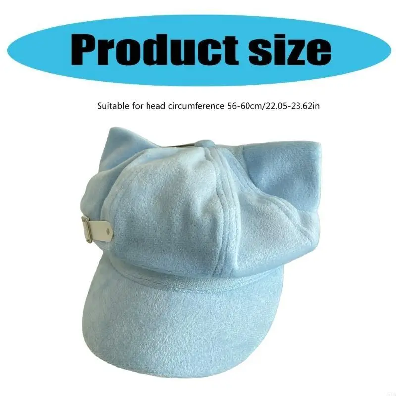 L5YA قبعات أرنب جميلة عصرية أنيقة باللون الأزرق ملحقات أغطية الرأس للنساء والرجال قبعة أجرة لحفلات الهالوين