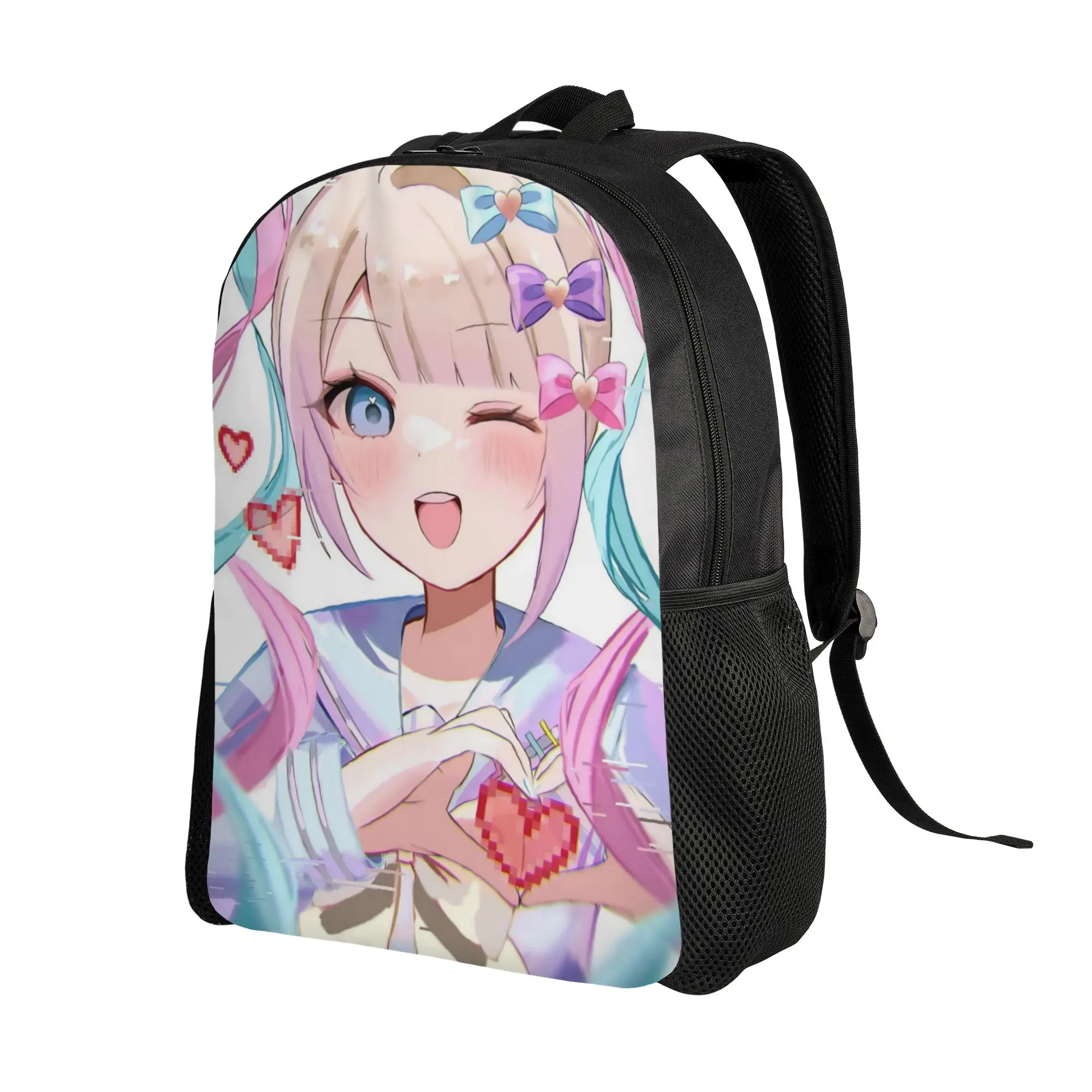 OMG kawaii Angel Backpack for Men Women High School Hiking Travel Daypack Cartoon Games Laptop Computer Canvas Bags with Pocket
