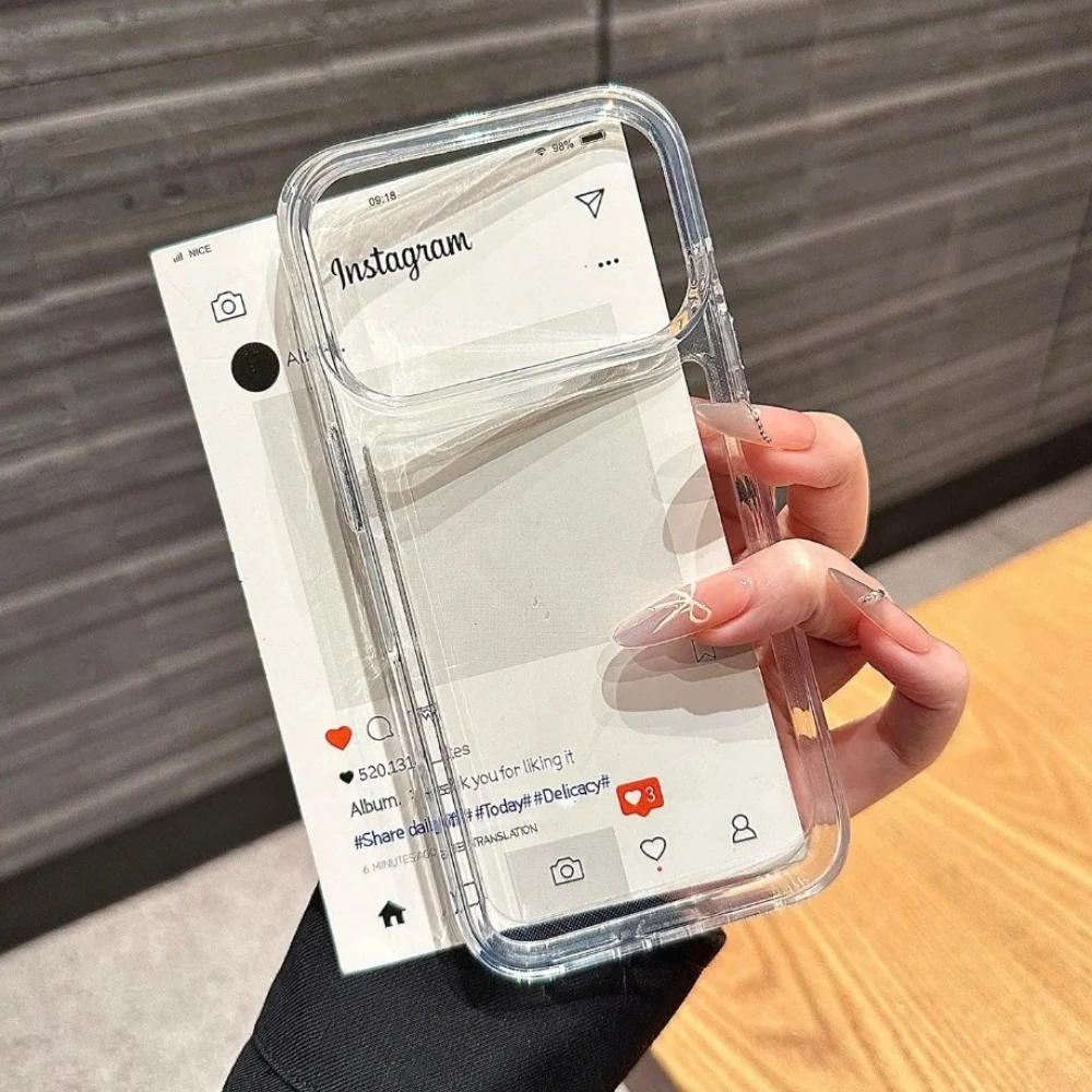 Original Klare Silikon-Handyhülle für iPhone 18 17 16 15 14 13 12 11 Pro Max Plus Transparente Stoßfeste Schutzhülle Rückseite