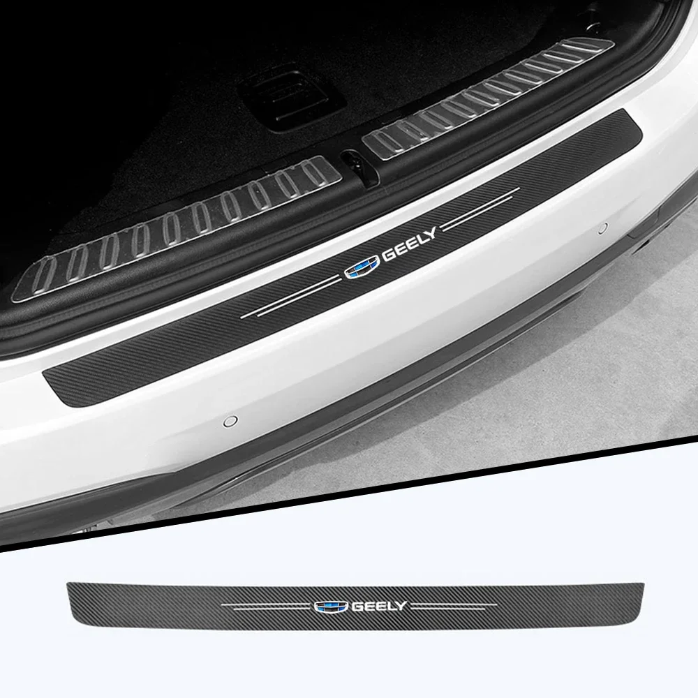 1pc car trunk decorative protective stickers For geely atlas coolray mk cross emgrand GS GL styling accessories