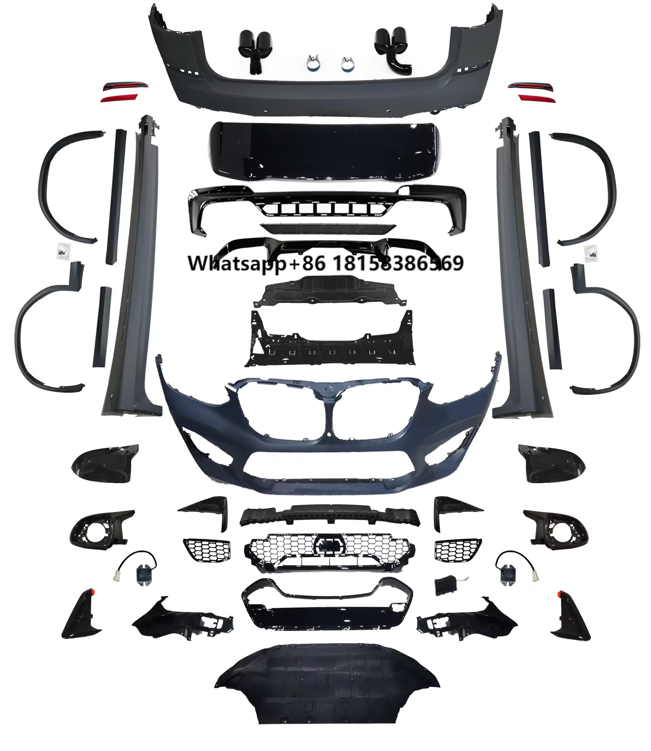 Body Kit Front Rear Bumper Assy Side Skirts Diffuser for X3 G01 G02 G08 Car Accessories 2017-2024