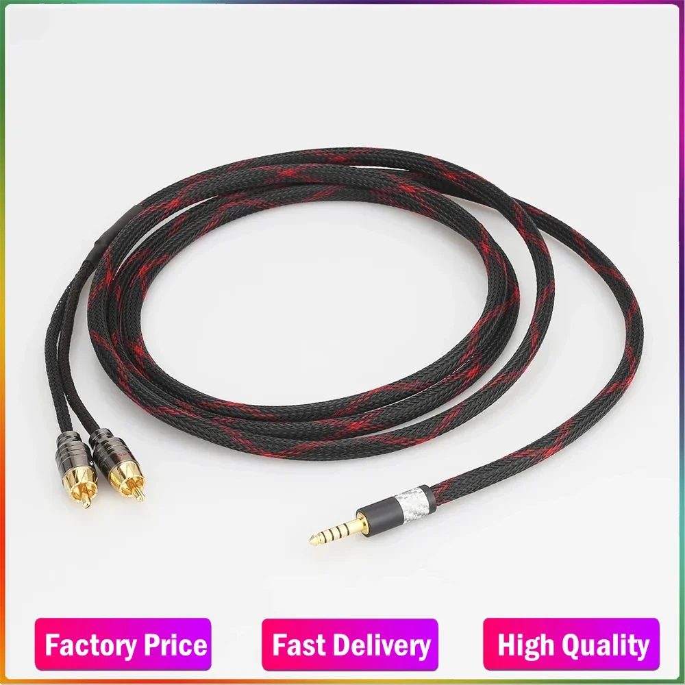 

Audiocrast 4.4mm 5 Pole Male Balanced to 2RCA Upgraded Cable For pha2a wm1a 1z zx300a