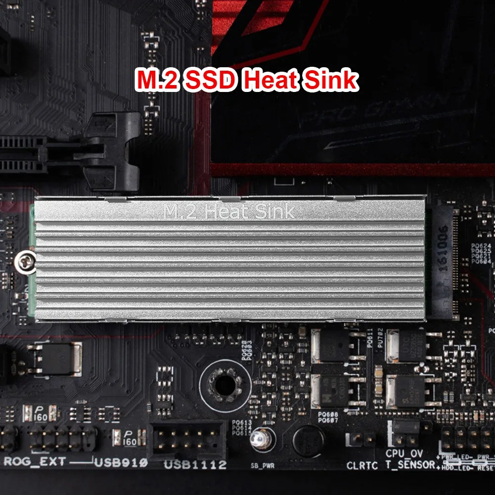 

Popular M.2 SSD NVMe Heat Sink M2 2280 SSD Hard Disk Heat Sink with Thermal Pad for Desktop PC PCIe SATA M2 SSD 2280,Red