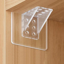 4/8Pcs Acrylic Shelf Support Self Adhesive Cabinet Shelf Stand Wall Hanger Bracket Holder For Kitchen Bedroom