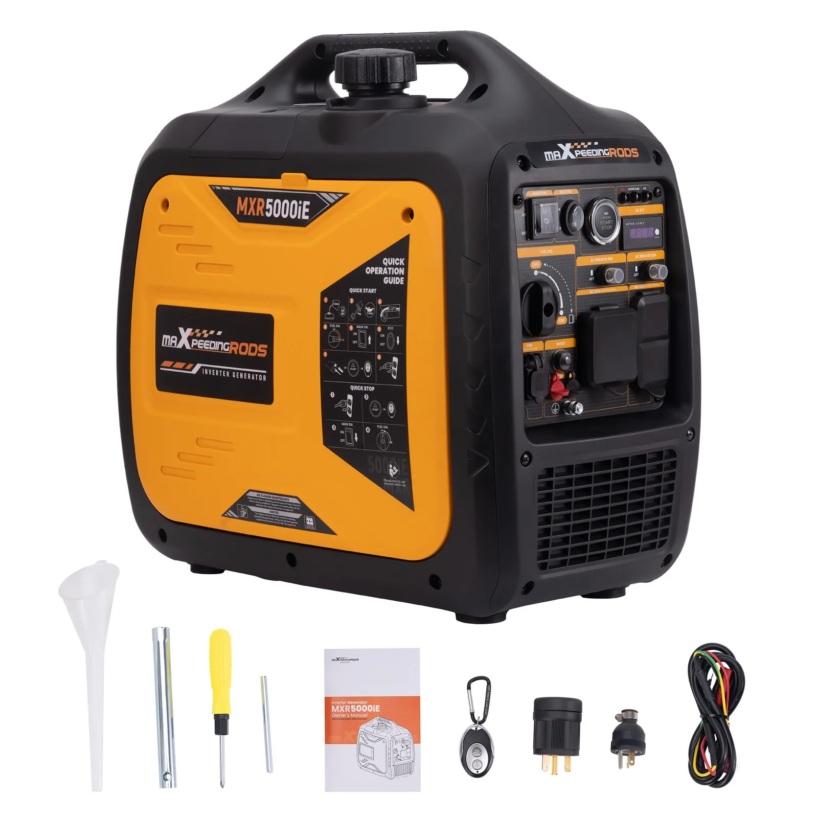 

5000W Portable Inverter Generator Gas Powered Electric Start Remote Start