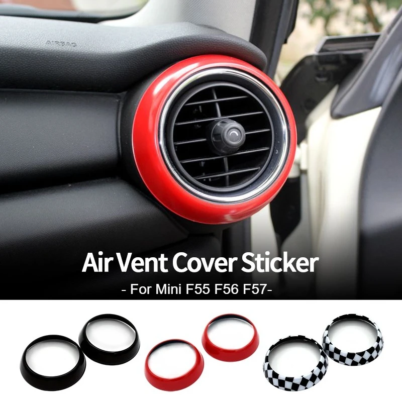 

2PCS Car Air Vent Ring Outlet Cover Sticker For Mini Cooper F55 F56 F57 Auto Interior Decoration Shell For Mini Accessories