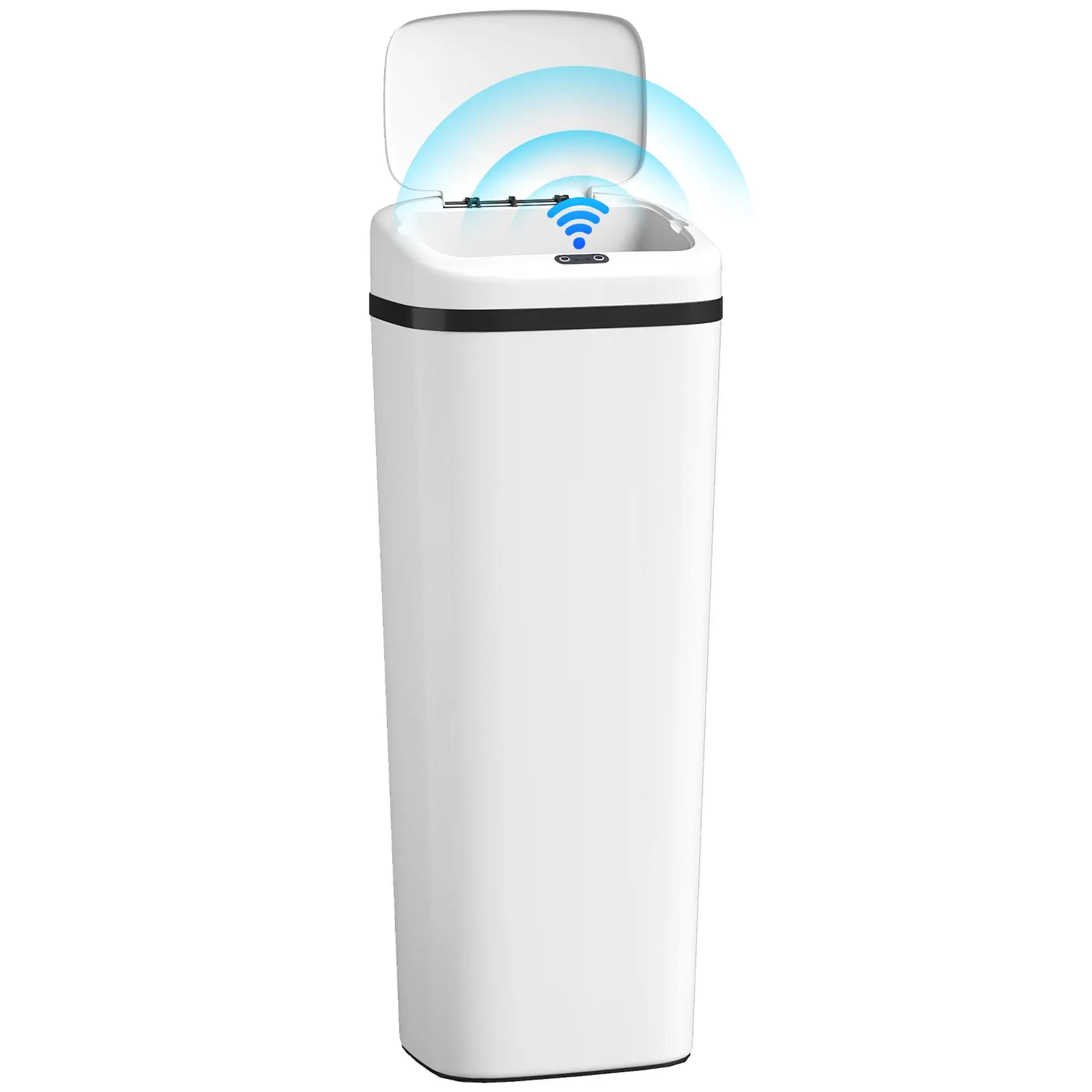 Contenedor de acero inoxidable para baño de 20L, blanco, sin perforaciones, para garaje, cocina, lavavajillas, resistente y que ahorra espacio con diseño robusto