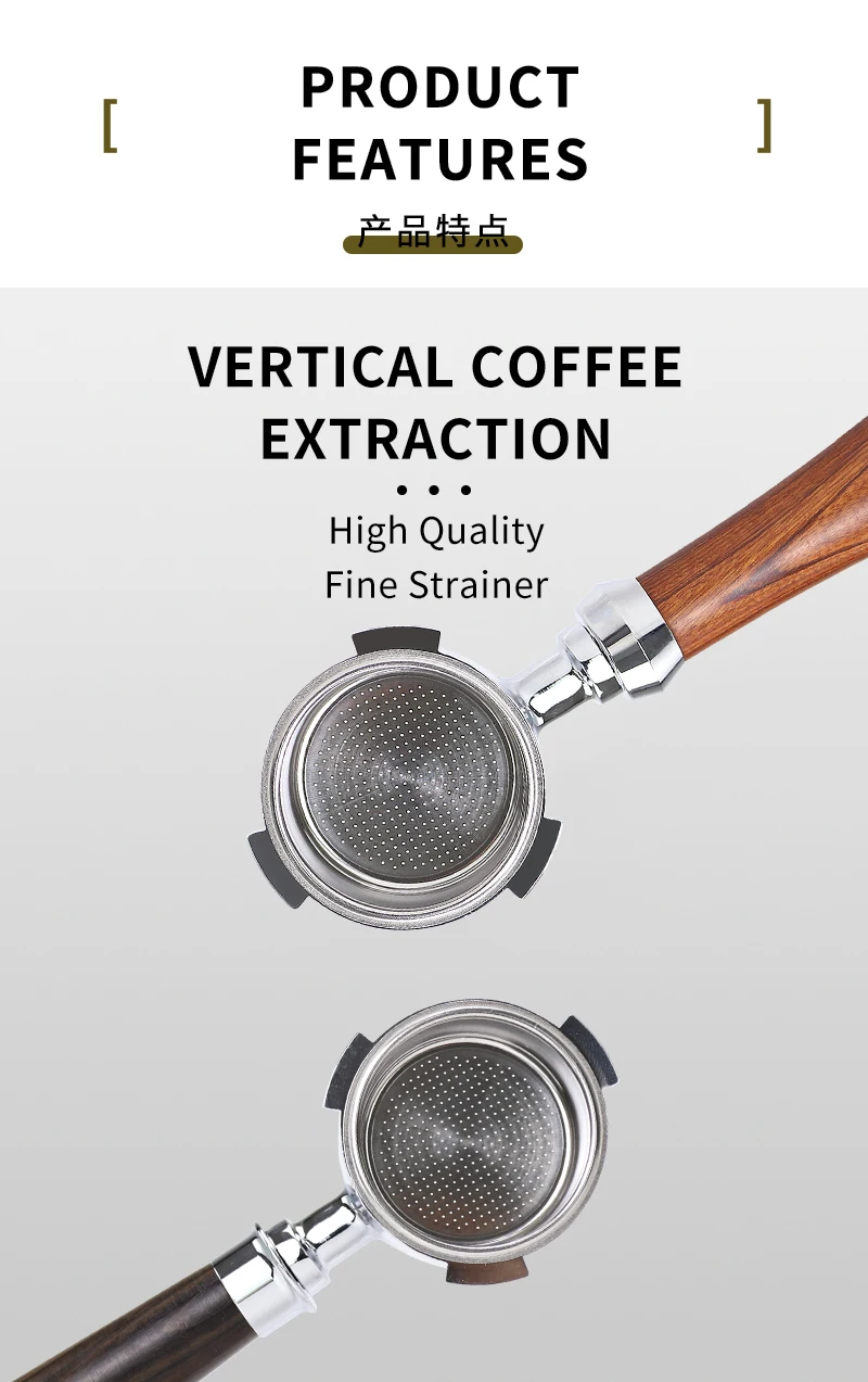 51mm Kaffee-Bodenloser Siebträger mit Doppelauslauf für Delonghi Dedica EC680 EC685 Espressomaschine Zubehör Barista-Werkzeuge – Detail 3