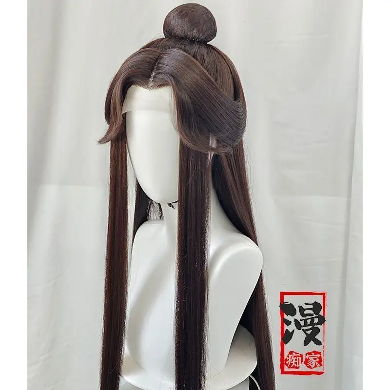 styled Xie Lian Tai Zi Yue Shen Customized Cosplay Brown Wig Tian Guan Ci Fu Heaven Official’s Blessing Huacheng Cos TGCF Wig image 5