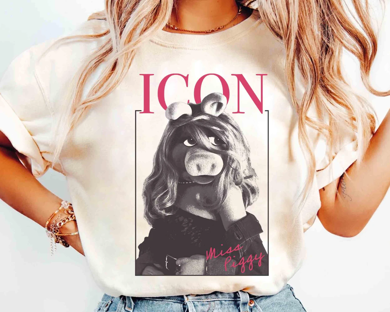 Disney Muppets Show Miss Piggy Icon Poster Retro Shirt, süßes Miss Piggy T-Shirt, Magic Kingdom Disneyland Familienurlaub