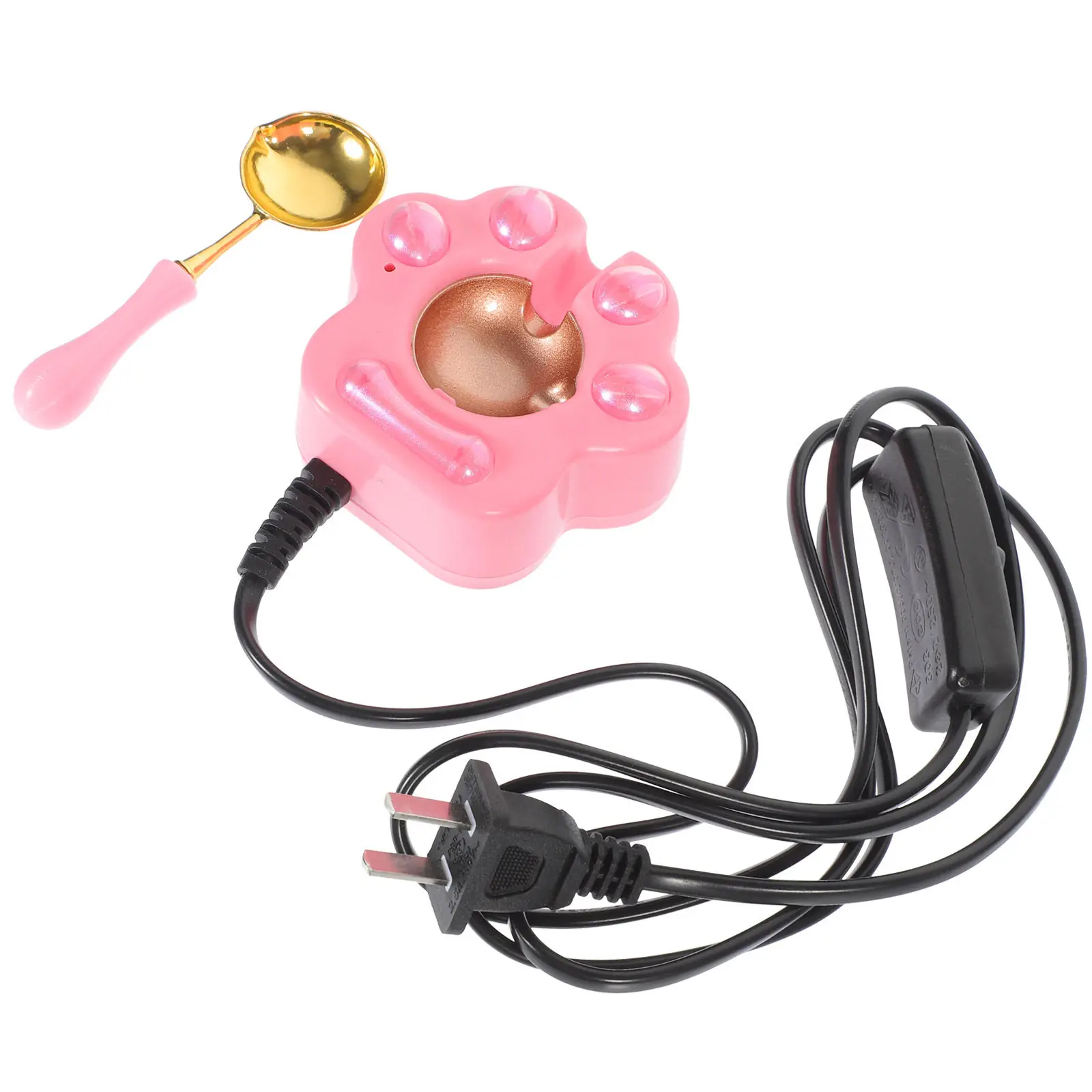 

Набор для творчества: Компактная печь для плавления воска в форме кошачьей лапки с ложкой для DIY-запечатывания и изготовления восковых изделий