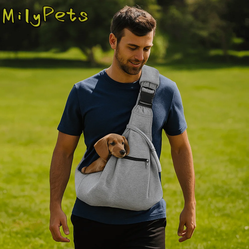 

Double Sided Pet Carrier Bags Adjustable Strap Hand Free Dog Sling Carrier Bag Breathable Comfortable Cat Crossbody Bag